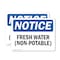 Signmission Fresh Water (Non-Potable), 7 in W x Rectangle, Vinyl Decal OS-2PACK-NS-D-57-L-12920 - alternate 1